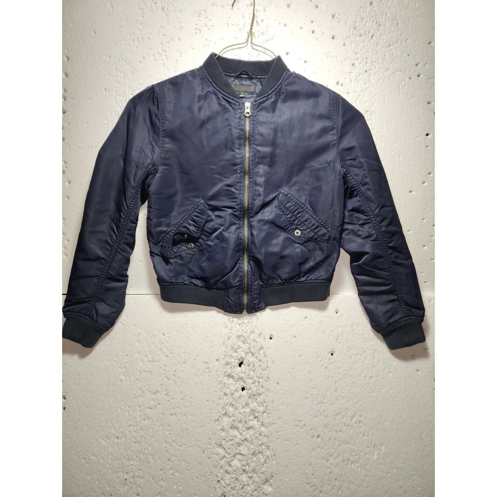 Uniqlo Jacket Womens Small Navy Blue Full Zip Pockets Winter Snow Casual